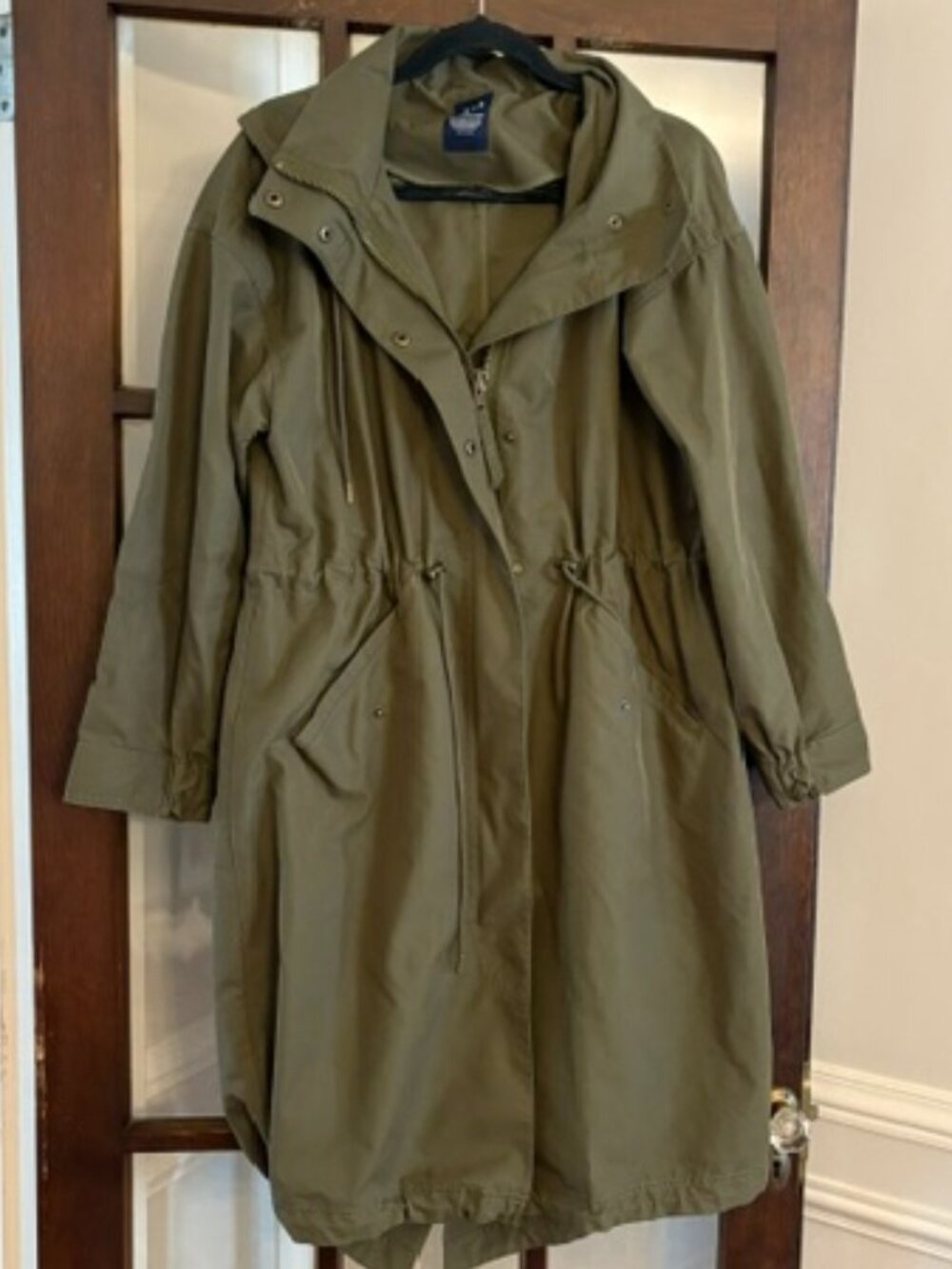 GAP Olive Green Trench Coat, Size Small